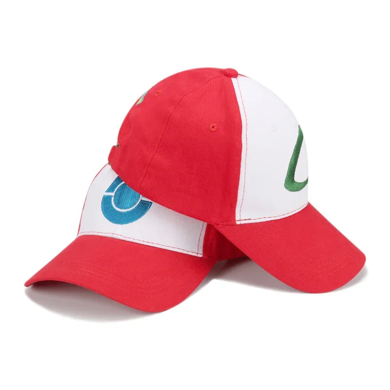 Pokemon Hats Anime Cartoon Cosplay Ash Ketchum Series Cartoon Hat Adjustable Child Baseball Cap Mesh Hats Halloween Gift