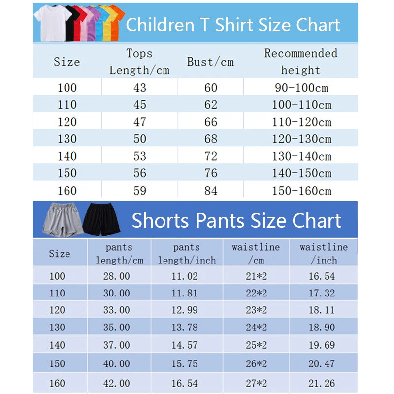 Pikachu T-shirt Shorts Set Kids PPokemons Kawaii Letter A-Z Tees Pants Boys Girls Summer Short Sleeve Trousers Children Clothes