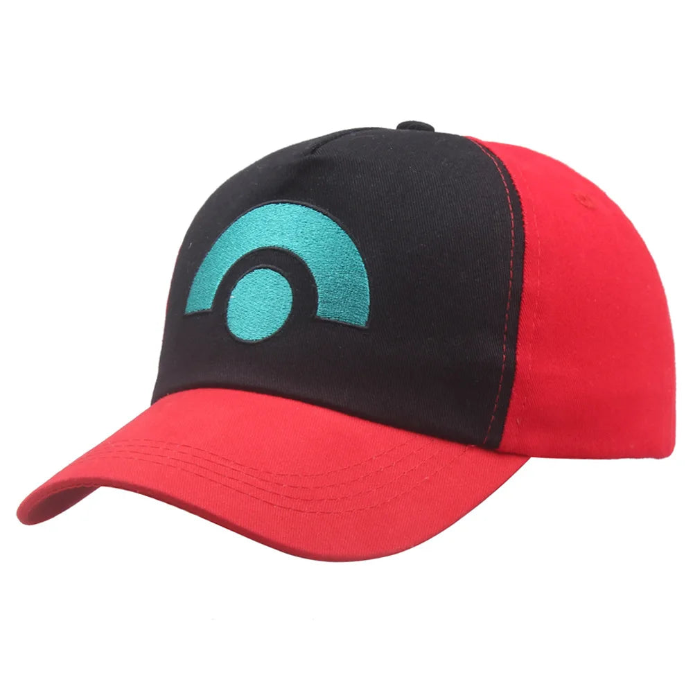 Pokemon Hats Anime Cartoon Cosplay Ash Ketchum Series Cartoon Hat Adjustable Child Baseball Cap Mesh Hats Halloween Gift