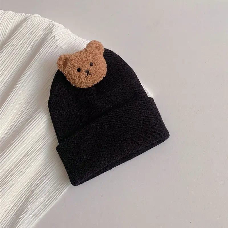 Cappellino per Bambini con Orsetto Cartone Animato – Cappello Invernale Morbido e Confortevole per Neonati e Bambini 1-3 anni