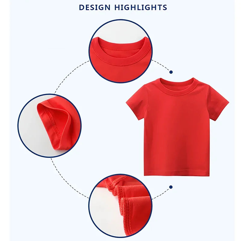 Pikachu Kids Short Sleeved T-shirt PPokemons Cartoon Tees Anime Letter Printed Top Boys Girls Tops Shirt Casual Clothing Gift