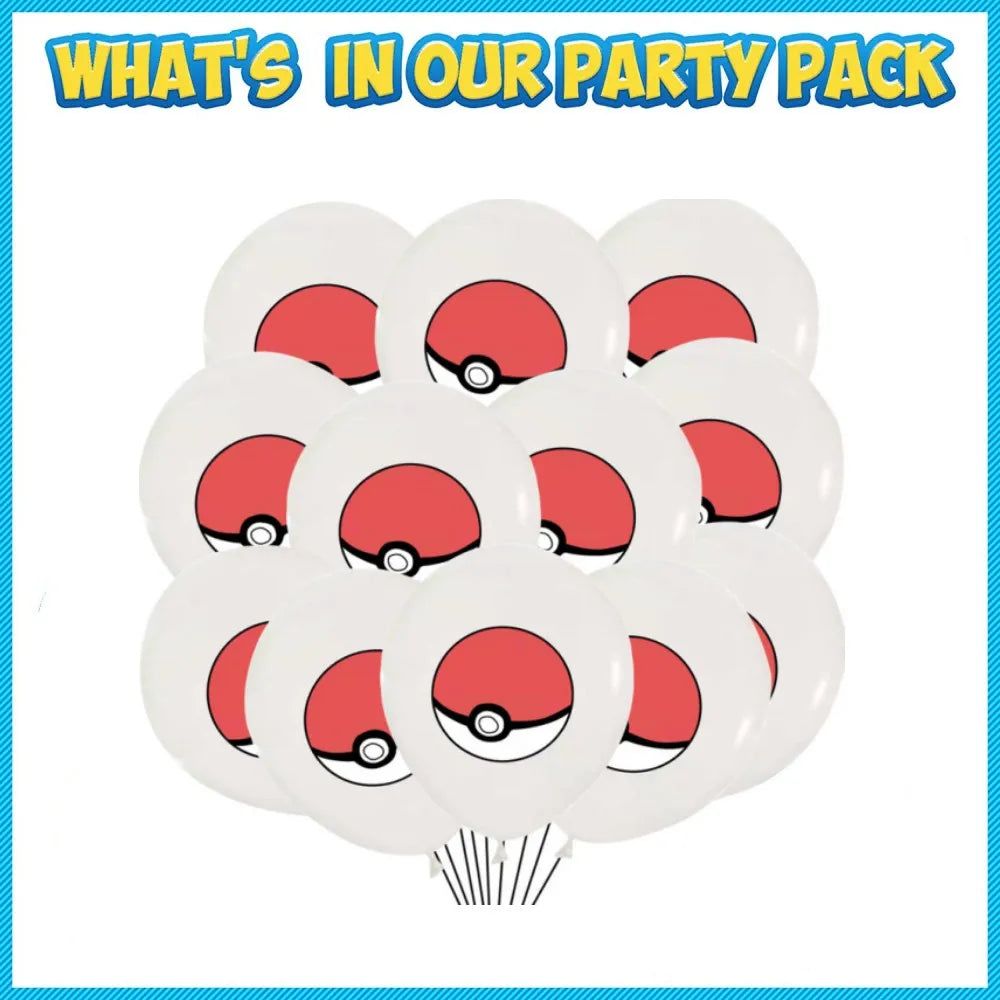 1Set Pokemon Balloon 32 Inch Number Foil Balloons 1st-9st Kids Pikachu Theme Birthday Party Decorations Baby Shower Globos Toy