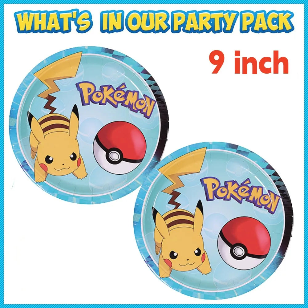 1Set Pokemon Balloon 32 Inch Number Foil Balloons 1st-9st Kids Pikachu Theme Birthday Party Decorations Baby Shower Globos Toy
