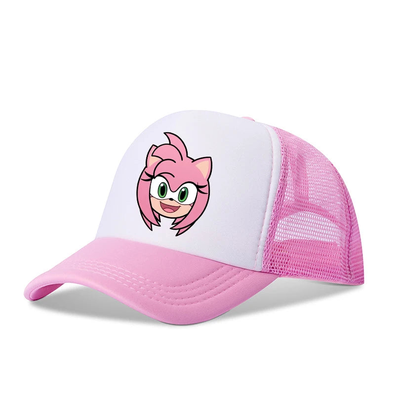 Soniced Boys Cute Baseball Cap Cute Anime Canvas Printed Hat Outdoor Street Casual Sunshade Summer Kids Adult Kawaii Party Gifts