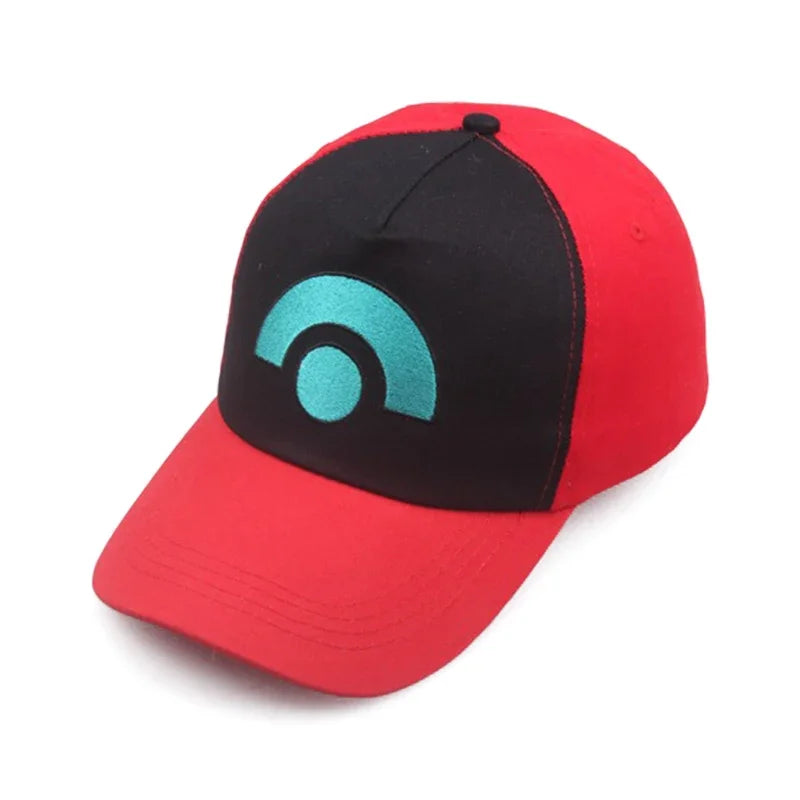 Pokemon Hats Anime Cartoon Cosplay Ash Ketchum Series Cartoon Hat Adjustable Child Baseball Cap Mesh Hats Halloween Gift