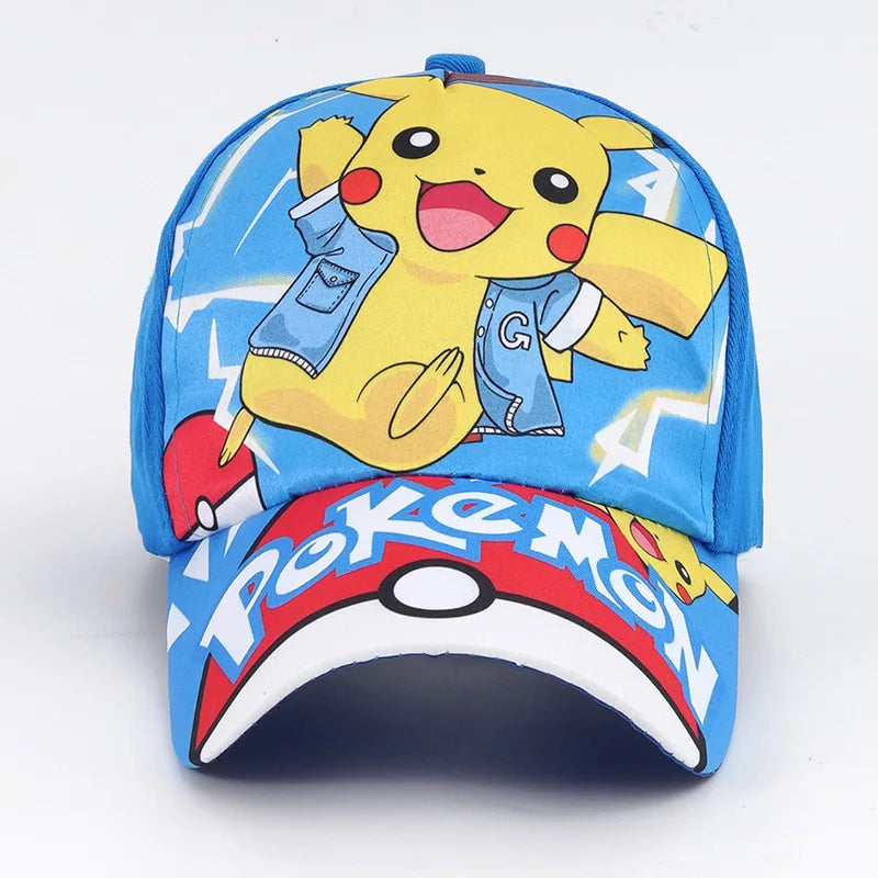 New Pokemon Kawaii Pikachu Baseball Cap Children's Hat Boys Girls Sun Hat Cartoon Hip Hop Fashion Charm Hat Kids Gift