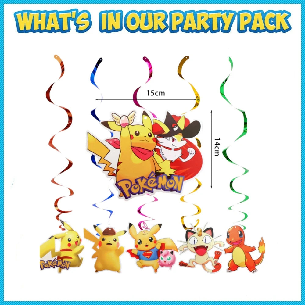 1Set Pokemon Balloon 32 Inch Number Foil Balloons 1st-9st Kids Pikachu Theme Birthday Party Decorations Baby Shower Globos Toy