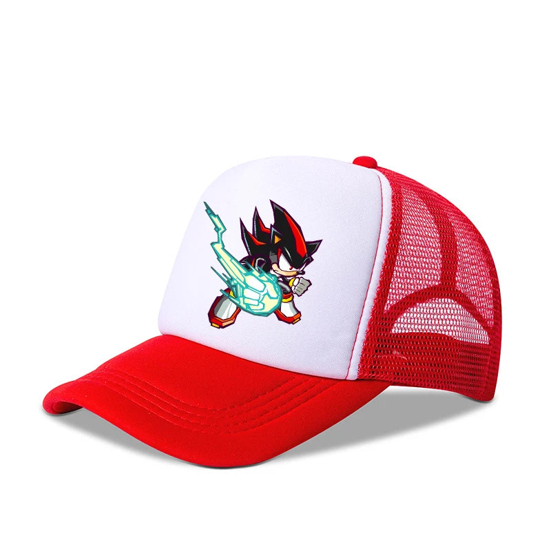 Soniced Boys Cute Baseball Cap Cute Anime Canvas Printed Hat Outdoor Street Casual Sunshade Summer Kids Adult Kawaii Party Gifts