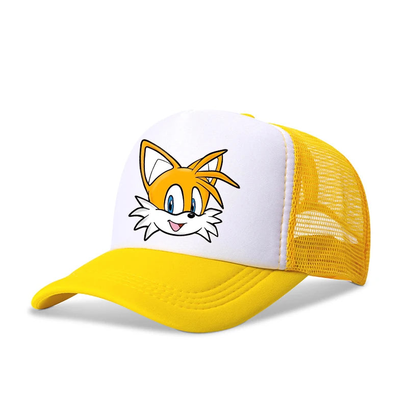 Soniced Boys Cute Baseball Cap Cute Anime Canvas Printed Hat Outdoor Street Casual Sunshade Summer Kids Adult Kawaii Party Gifts