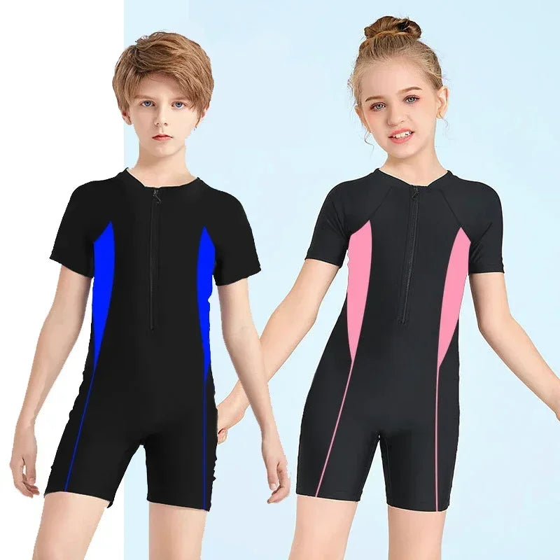 Costume da Bagno Unico per Bambini - Protezione Solare con Zip ☀️🌊