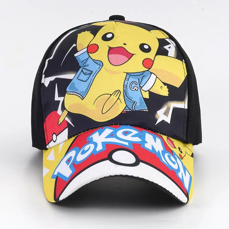 New Pokemon Kawaii Pikachu Baseball Cap Children's Hat Boys Girls Sun Hat Cartoon Hip Hop Fashion Charm Hat Kids Gift