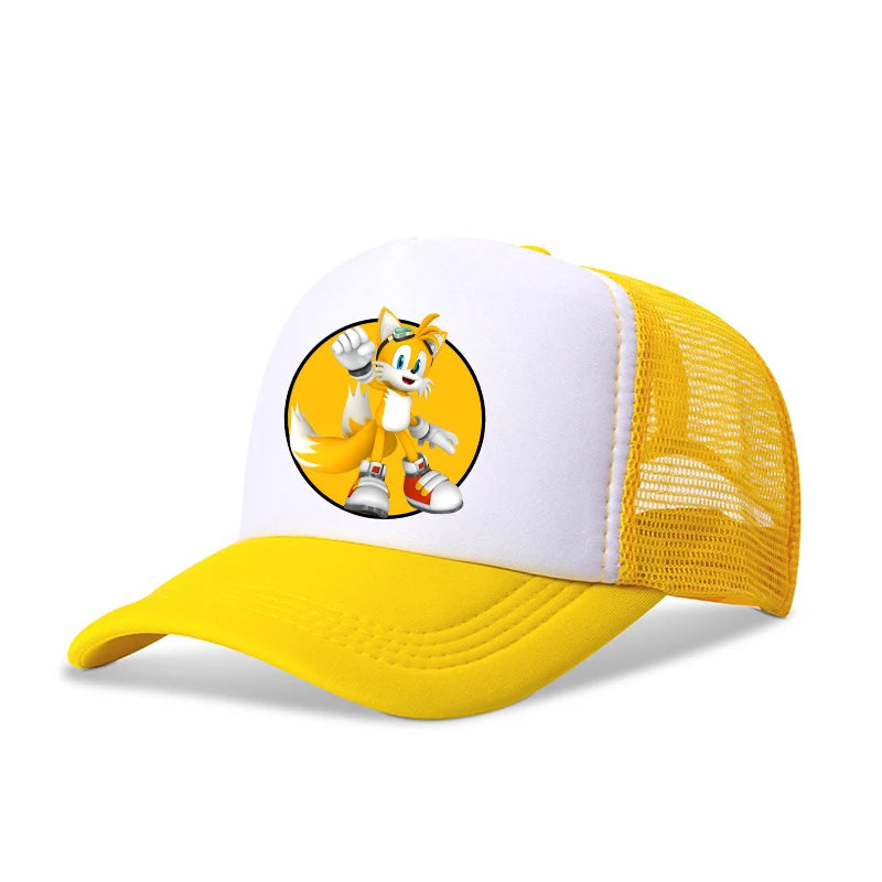 Soniced Boys Cute Baseball Cap Cute Anime Canvas Printed Hat Outdoor Street Casual Sunshade Summer Kids Adult Kawaii Party Gifts