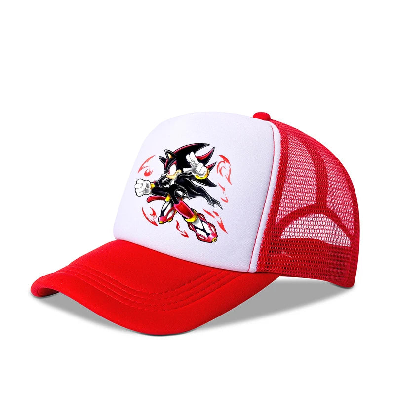 Soniced Boys Cute Baseball Cap Cute Anime Canvas Printed Hat Outdoor Street Casual Sunshade Summer Kids Adult Kawaii Party Gifts
