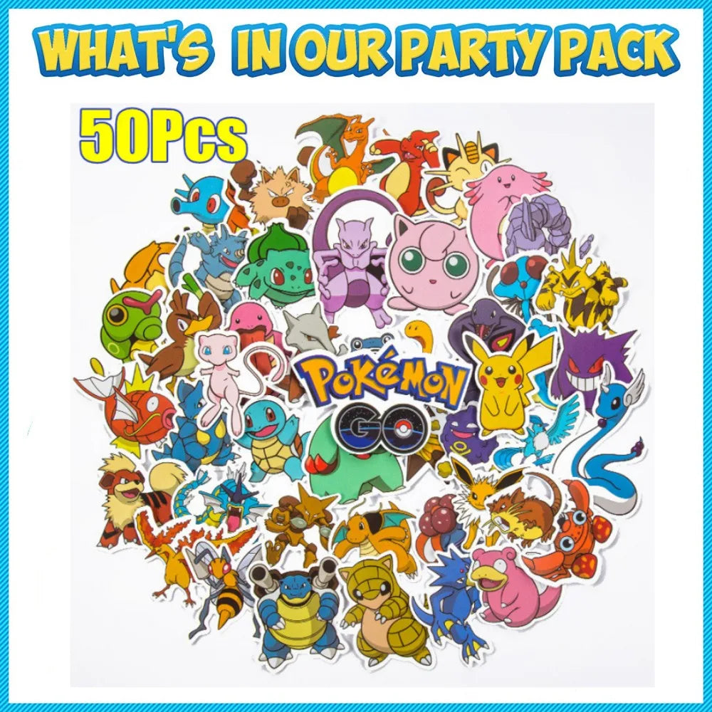 1Set Pokemon Balloon 32 Inch Number Foil Balloons 1st-9st Kids Pikachu Theme Birthday Party Decorations Baby Shower Globos Toy