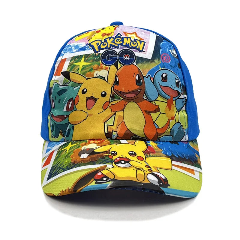 New Pokemon Kawaii Pikachu Baseball Cap Children's Hat Boys Girls Sun Hat Cartoon Hip Hop Fashion Charm Hat Kids Gift