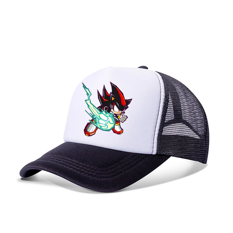 Soniced Boys Cute Baseball Cap Cute Anime Canvas Printed Hat Outdoor Street Casual Sunshade Summer Kids Adult Kawaii Party Gifts