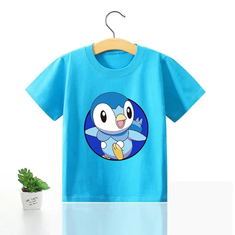 Pokemon Pikachu T Shirt Girl Boy Children Summer Clothes Baby Cotton Tee Shirts Kawaii Short Sleeve Kid Short Tops Anime Tees