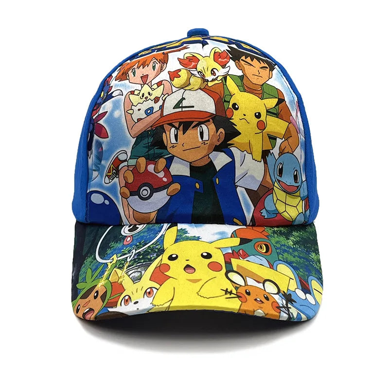 New Pokemon Kawaii Pikachu Baseball Cap Children's Hat Boys Girls Sun Hat Cartoon Hip Hop Fashion Charm Hat Kids Gift