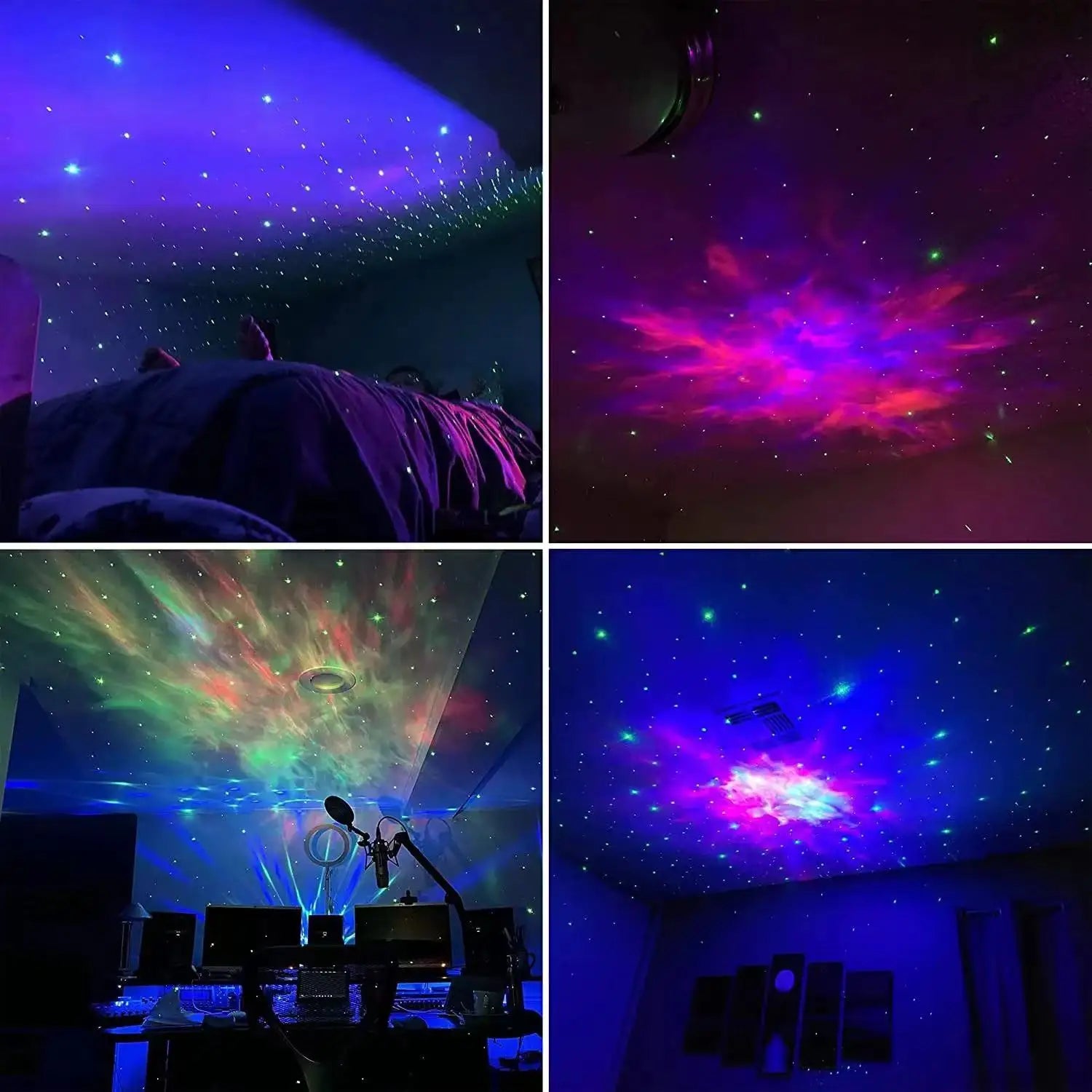Proiettore LED Astronauta con Stelle e Galassie – Lampada Notturna con Proiezione del Cielo Stellato per Decorazione della Camera dei Bambini