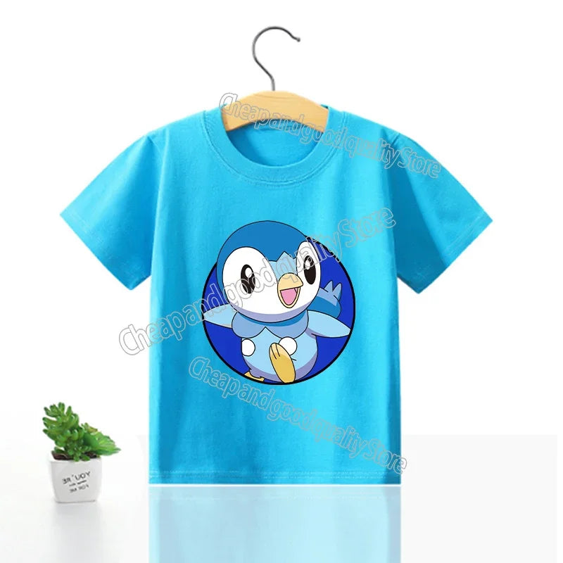 Pokemon Pikachu T Shirt Girl Boy Children Summer Clothes Baby Cotton Tee Shirts Kawaii Short Sleeve Kid Short Tops Anime Tees