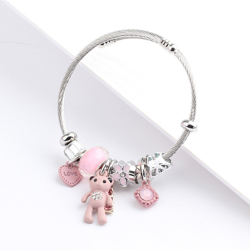Braccialetto orsetto rosa