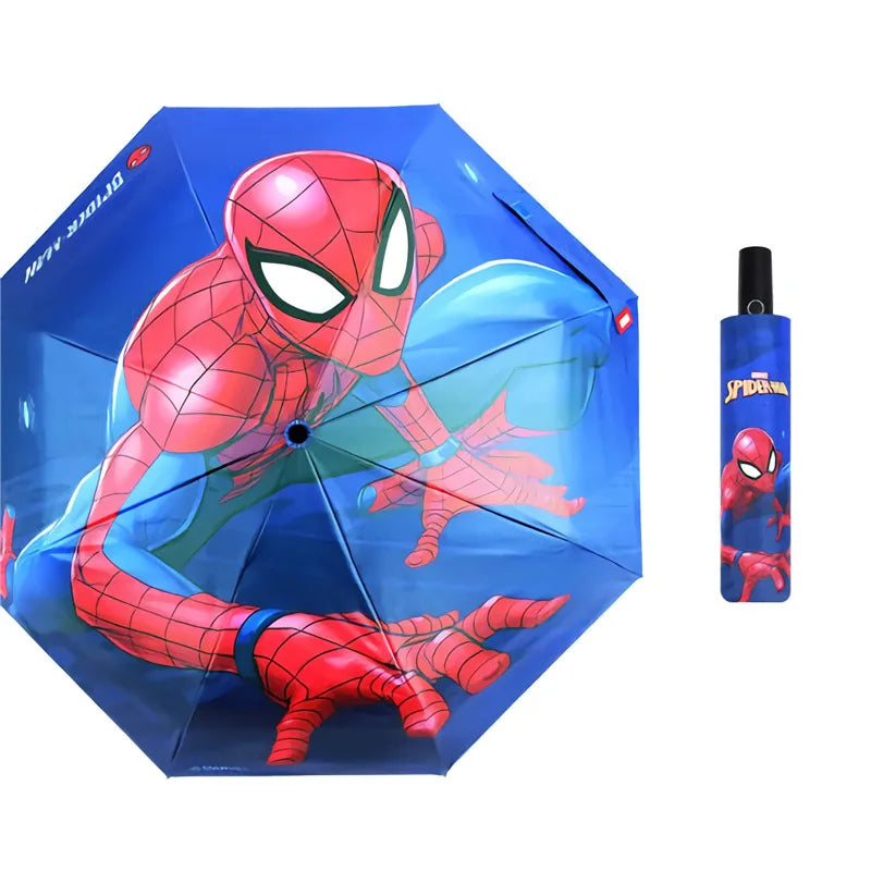 ☔ Disney Marvel & Principesse – Ombrello Automatico 3 Pieghe! 🌞
