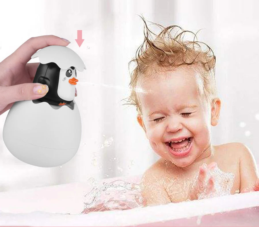 Giocattolo da Bagno per Bambini - Anatroccolo e Pinguino Spruzzatori d'Acqua