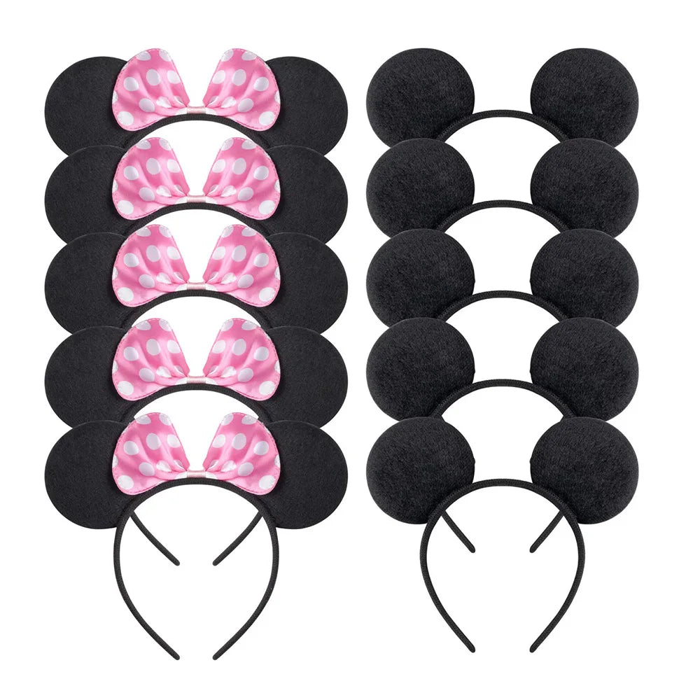 🎀🐭 Set Cerchietti Minnie Mouse – 6 Pezzi di Magia per Feste e Compleanni! 🎉✨