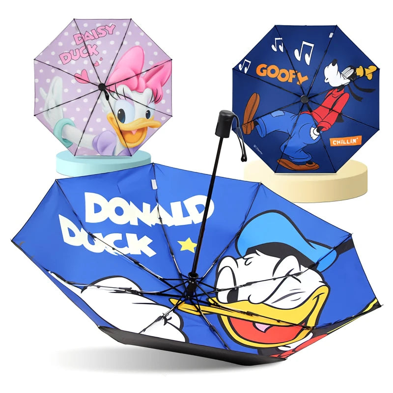 ☔ Disney Marvel & Principesse – Ombrello Automatico 3 Pieghe! 🌞