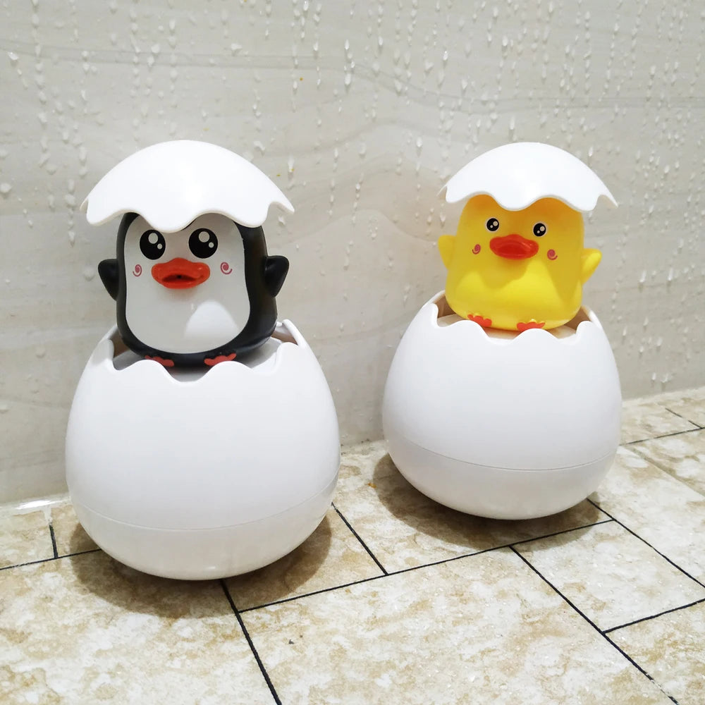Giocattolo da Bagno per Bambini - Anatroccolo e Pinguino Spruzzatori d'Acqua