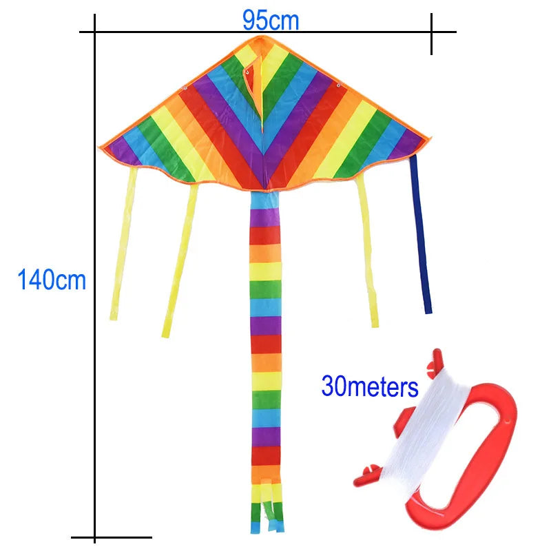 Aquilone Rainbow Colorato Facile da Vola - Giocattolo da Spiaggia per Bambini all'Aperto