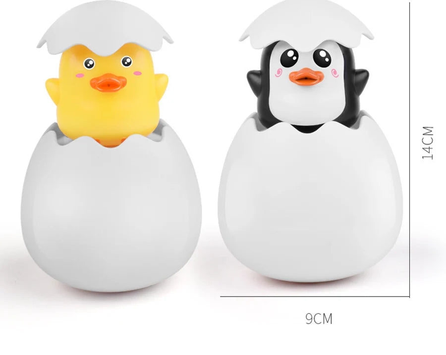 Giocattolo da Bagno per Bambini - Anatroccolo e Pinguino Spruzzatori d'Acqua