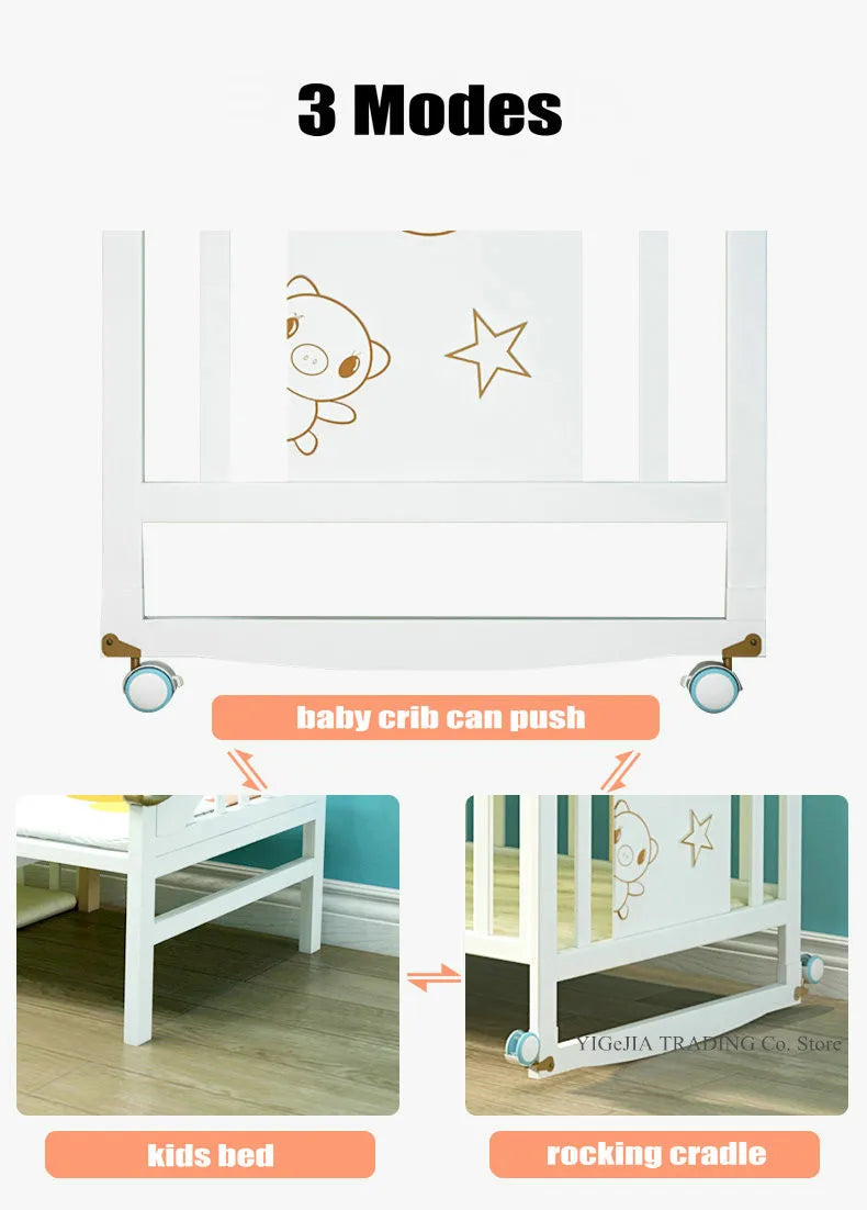 🌿👶 Culla in Legno Multifunzionale – Dolce Nanna in Sicurezza! 👶🌿