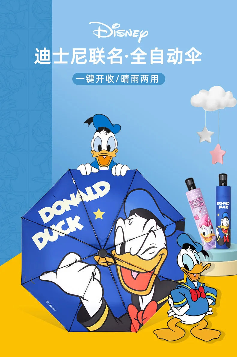 ☔ Disney Marvel & Principesse – Ombrello Automatico 3 Pieghe! 🌞