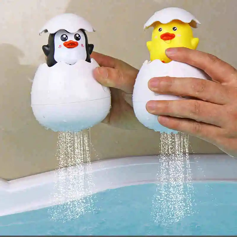Giocattolo da Bagno per Bambini - Anatroccolo e Pinguino Spruzzatori d'Acqua