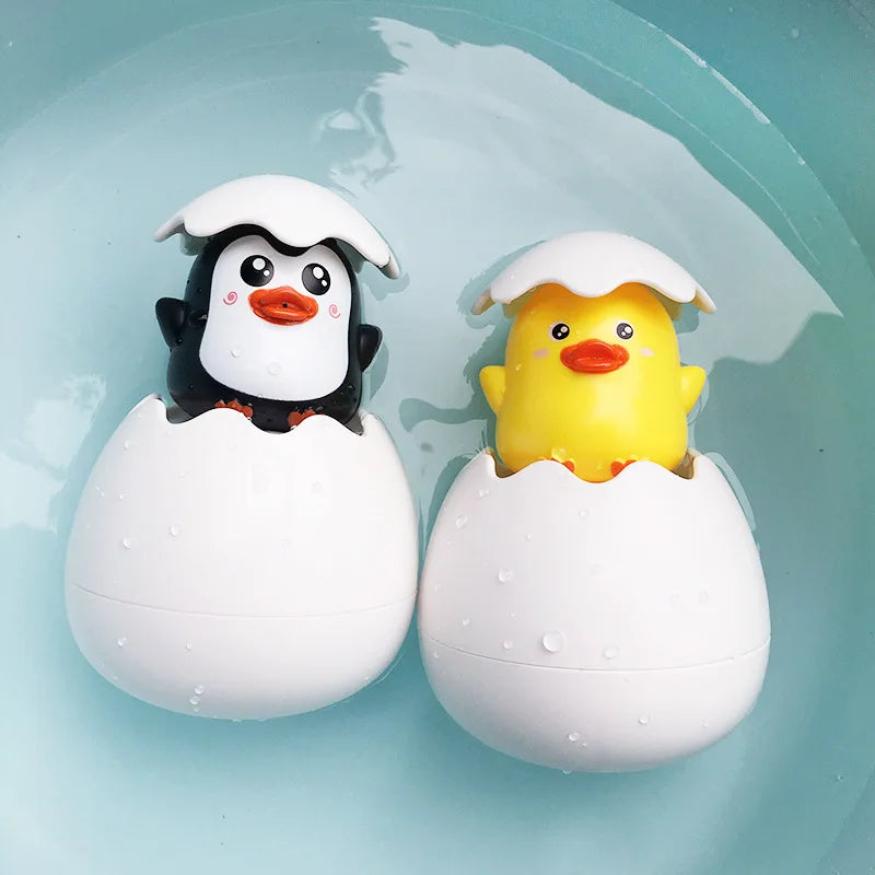 Giocattolo da Bagno per Bambini - Anatroccolo e Pinguino Spruzzatori d'Acqua