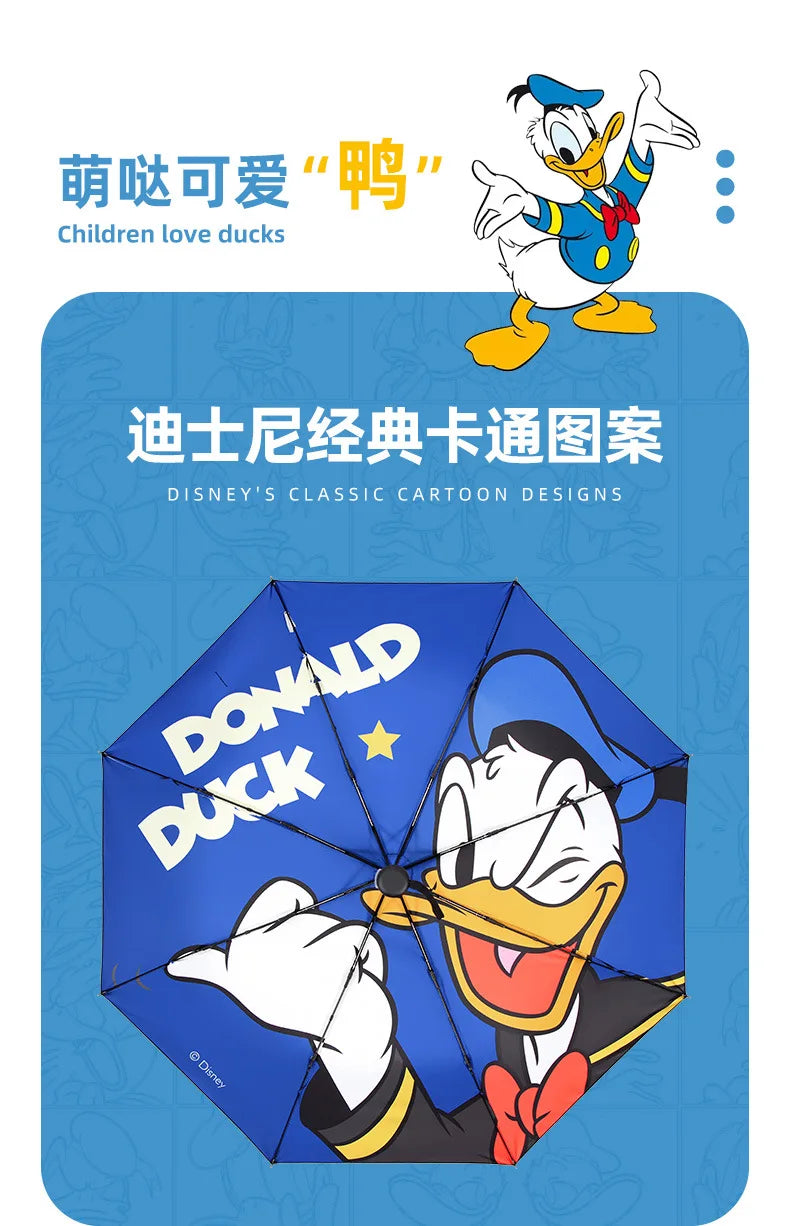 ☔ Disney Marvel & Principesse – Ombrello Automatico 3 Pieghe! 🌞