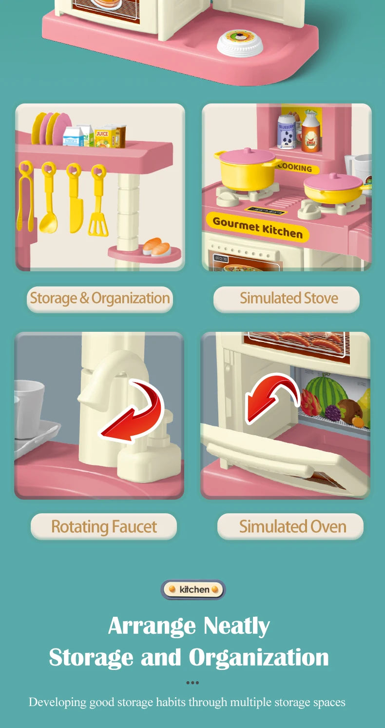 Set di Accessori da Cucina per Bambini – Gioco da Cucina con Cibo, Padelle, Latti e Forchette! 🍳🥖