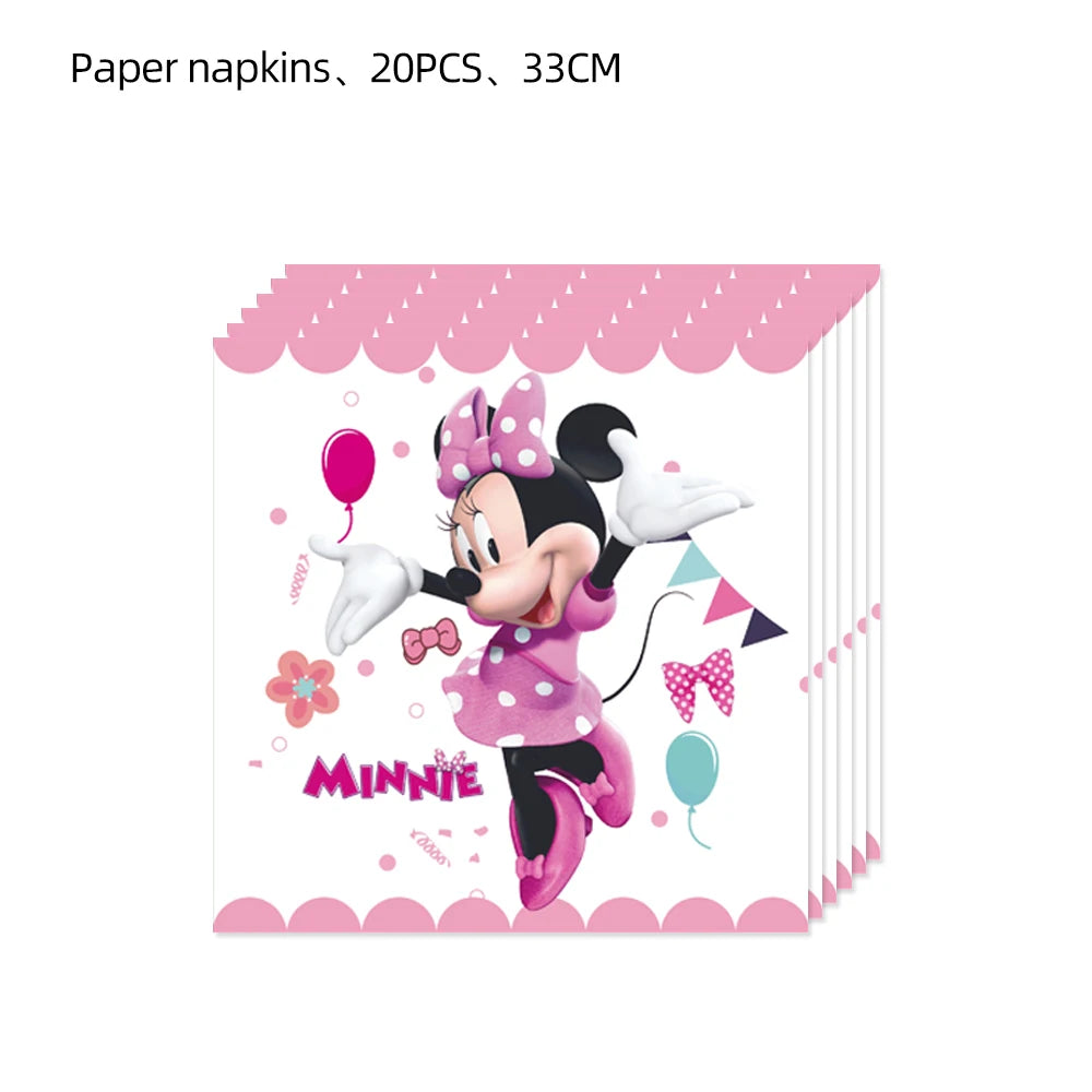 🎀 Decorazioni per Festa di Compleanno Minnie Mouse – Kit Tavola Usa e Getta per Bambine 🎀