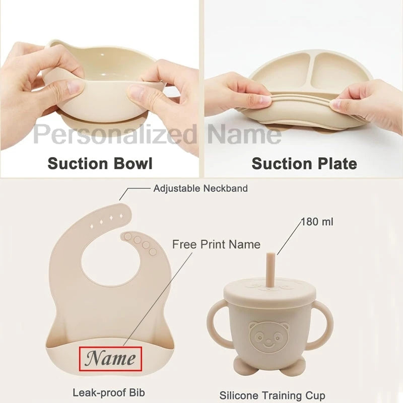 🍽️👶 Set Pappa Personalizzato in Silicone – Perfetto per il tuo Bebè! 👶🍽️