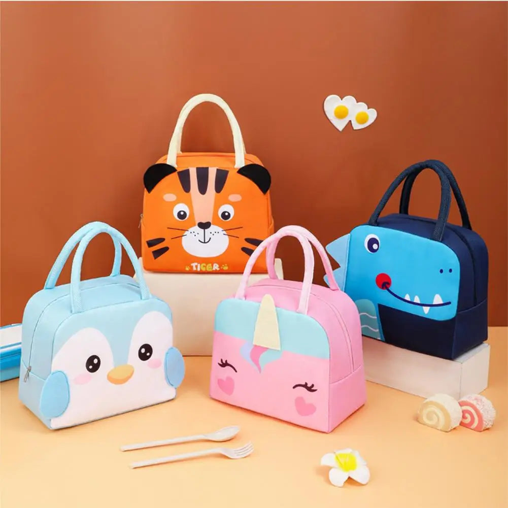 Borsa per il Pranzo Carina con Motivo Cartoon - Borsa Termica Insulata per Bambini