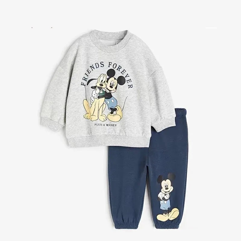 👶🎀 Completo Bimba Minnie Mouse – Felpa + Pantaloni – Outfit Primaverile/Autunnale Disney 🎀👶