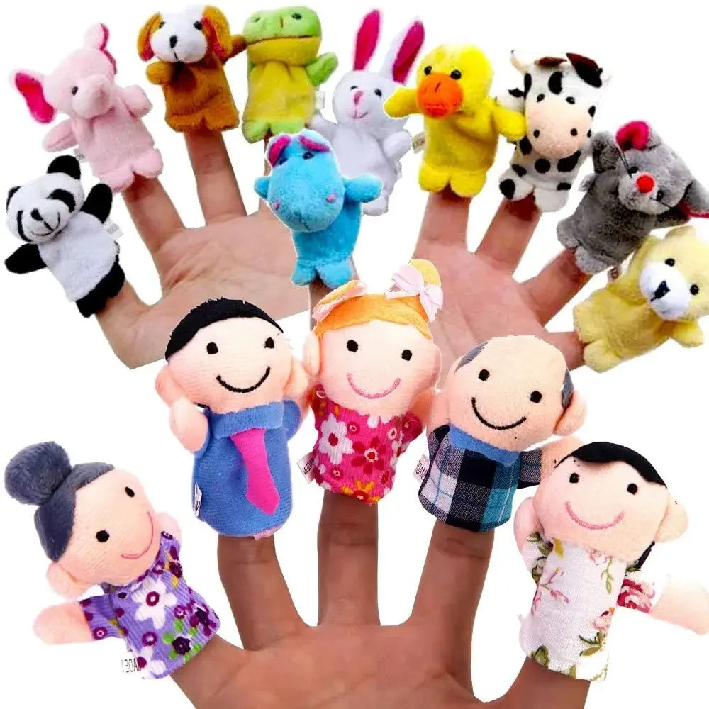 Set di Burattini da Dito - Animali Baby in Peluche 🦆🎭