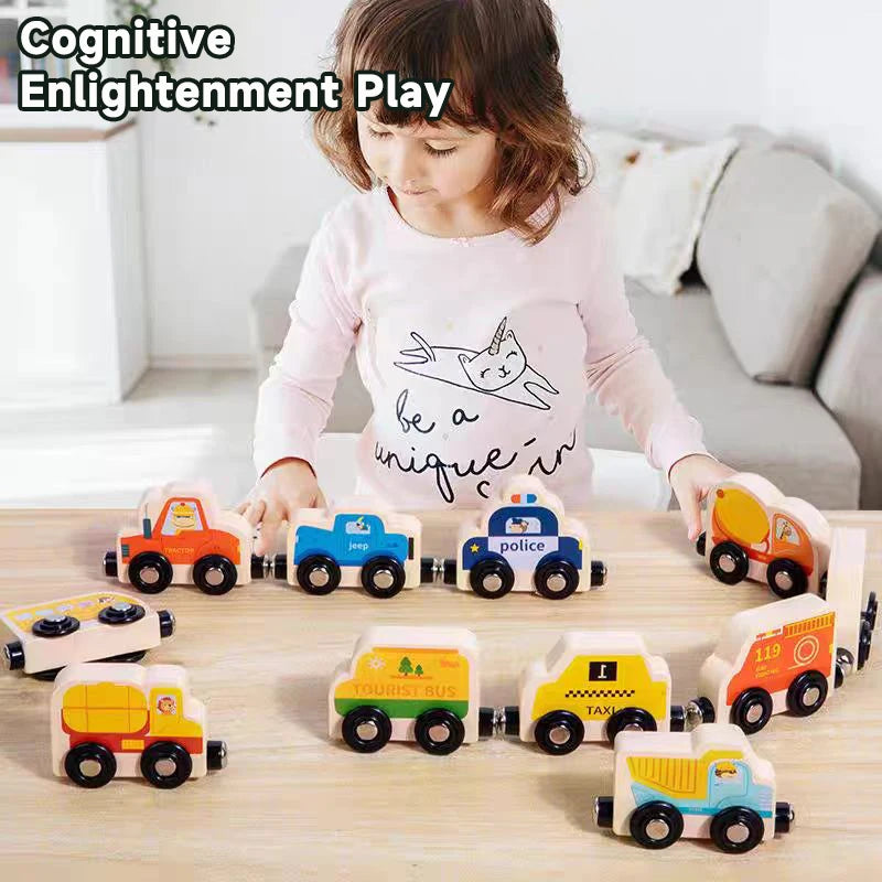 🚂 Treno Magnetico Montessori in Legno – Gioco Educativo per Piccoli Esploratori! 🎨🔢