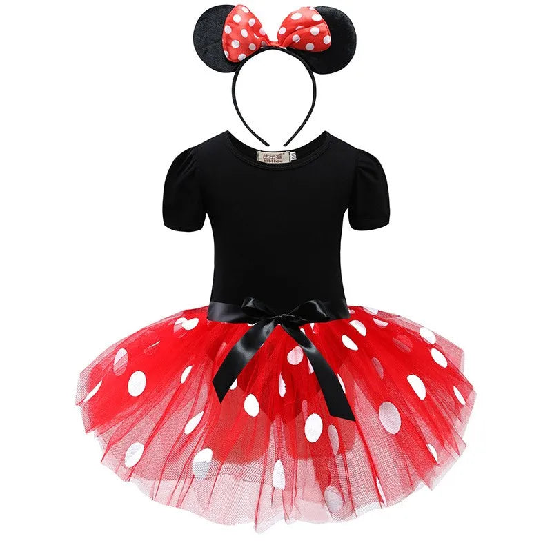 🎀🐭 Vestito Tutù Bimba – Minnie & Mickey per Piccole Stelle del Party! 🌟