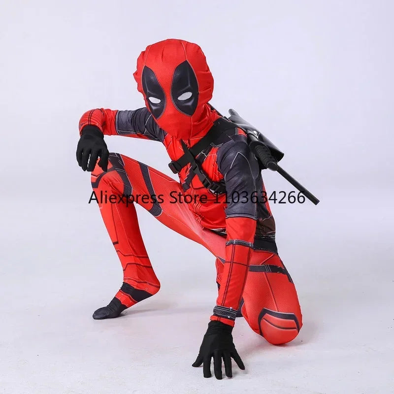 Costume da Deadpool per Adulti, Bambini e Donne - Maschera, Tuta e Accessori Cosplay