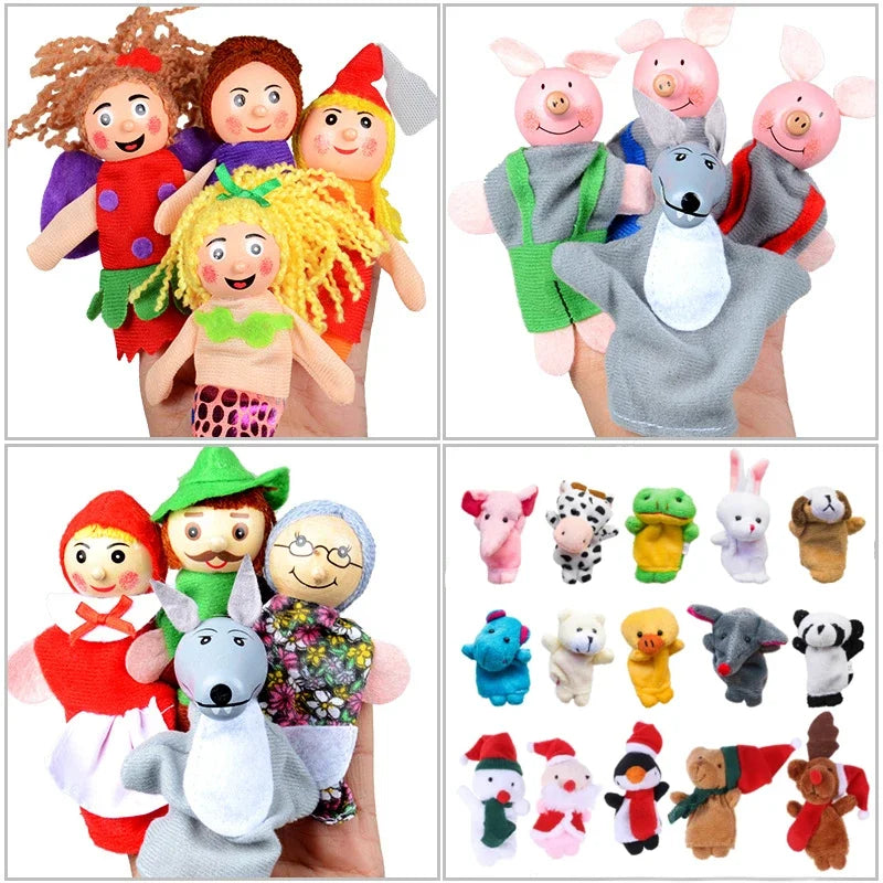 Set di Burattini da Dito - Animali Baby in Peluche 🦆🎭