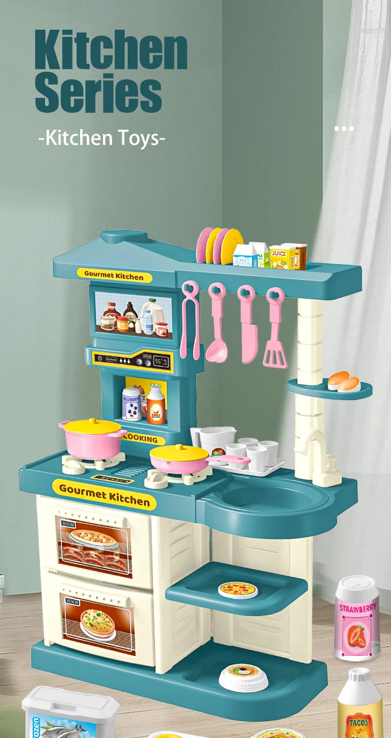 Set di Accessori da Cucina per Bambini – Gioco da Cucina con Cibo, Padelle, Latti e Forchette! 🍳🥖