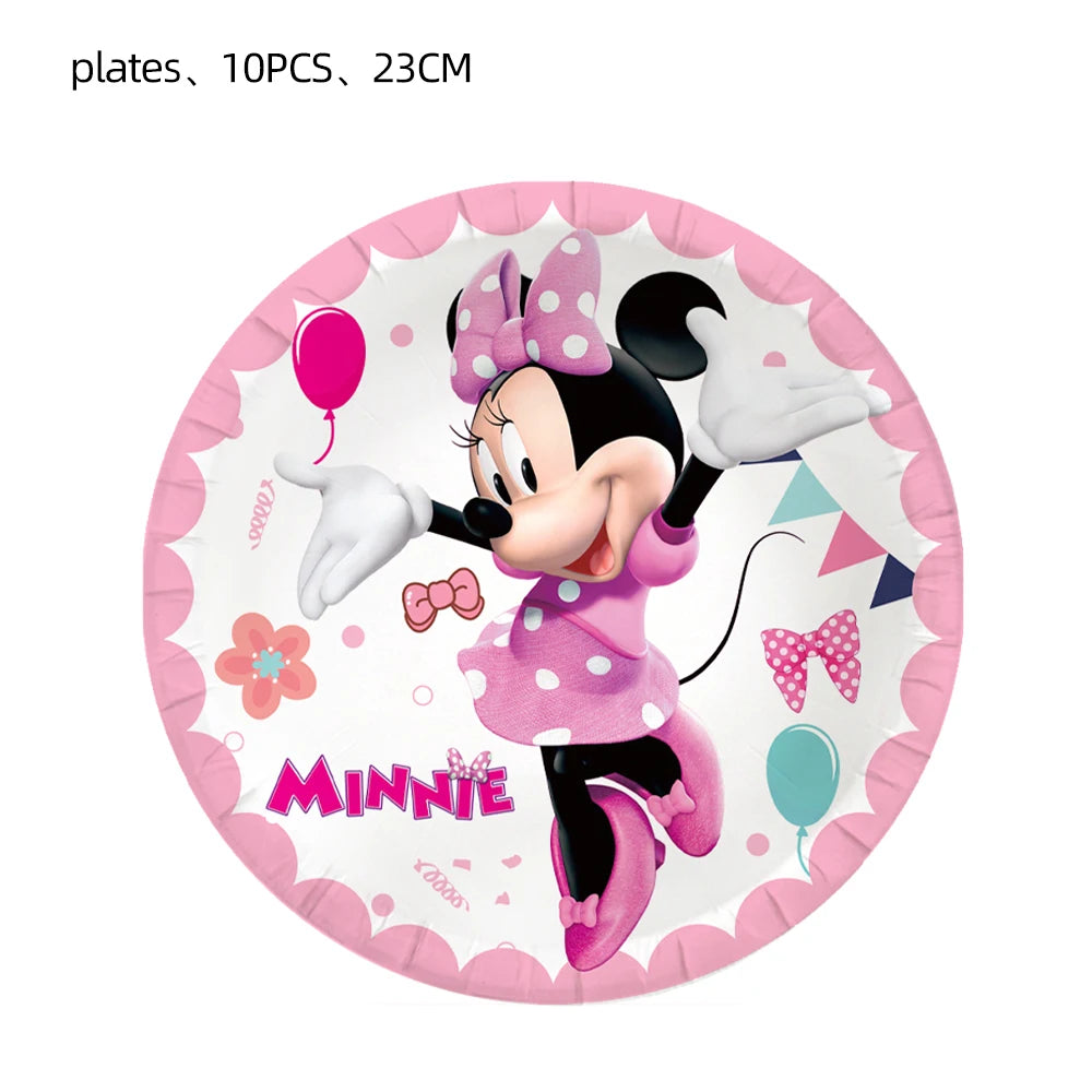 🎀 Decorazioni per Festa di Compleanno Minnie Mouse – Kit Tavola Usa e Getta per Bambine 🎀