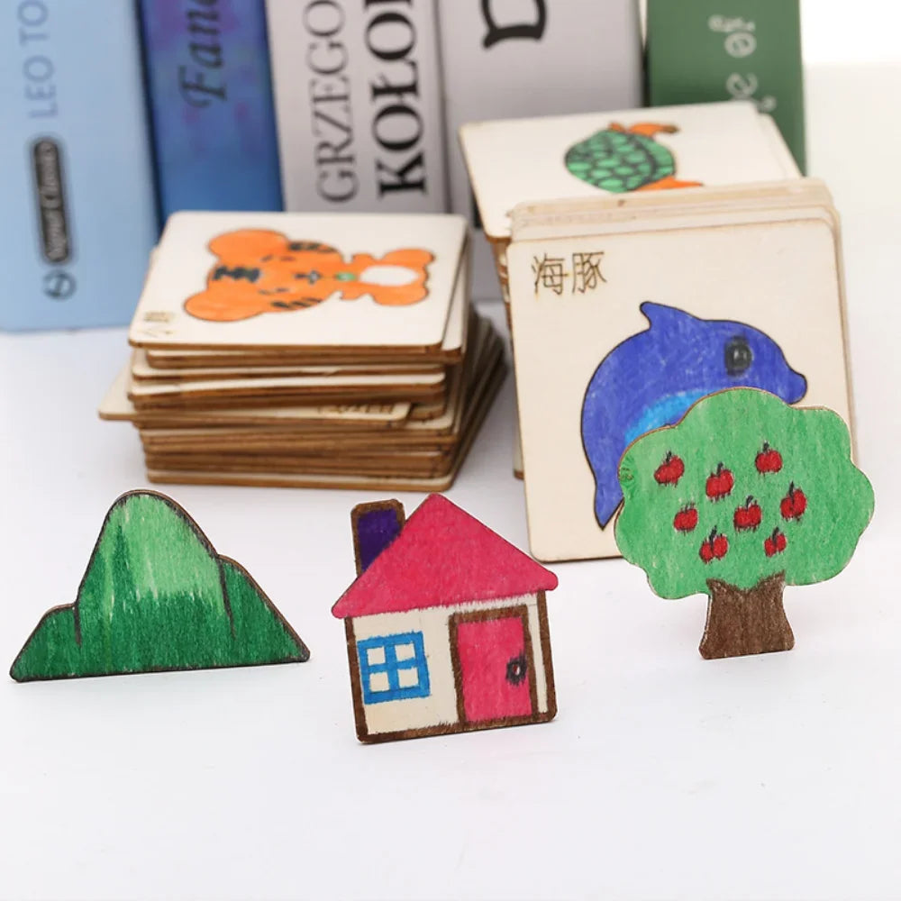Set di 20 Pezzi - Giocattoli da Disegno in Legno per Bambini 🎨✨
